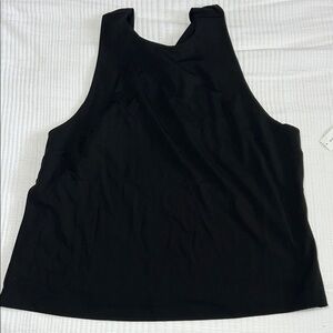 NWT Women's Black Ponte Twist back tank